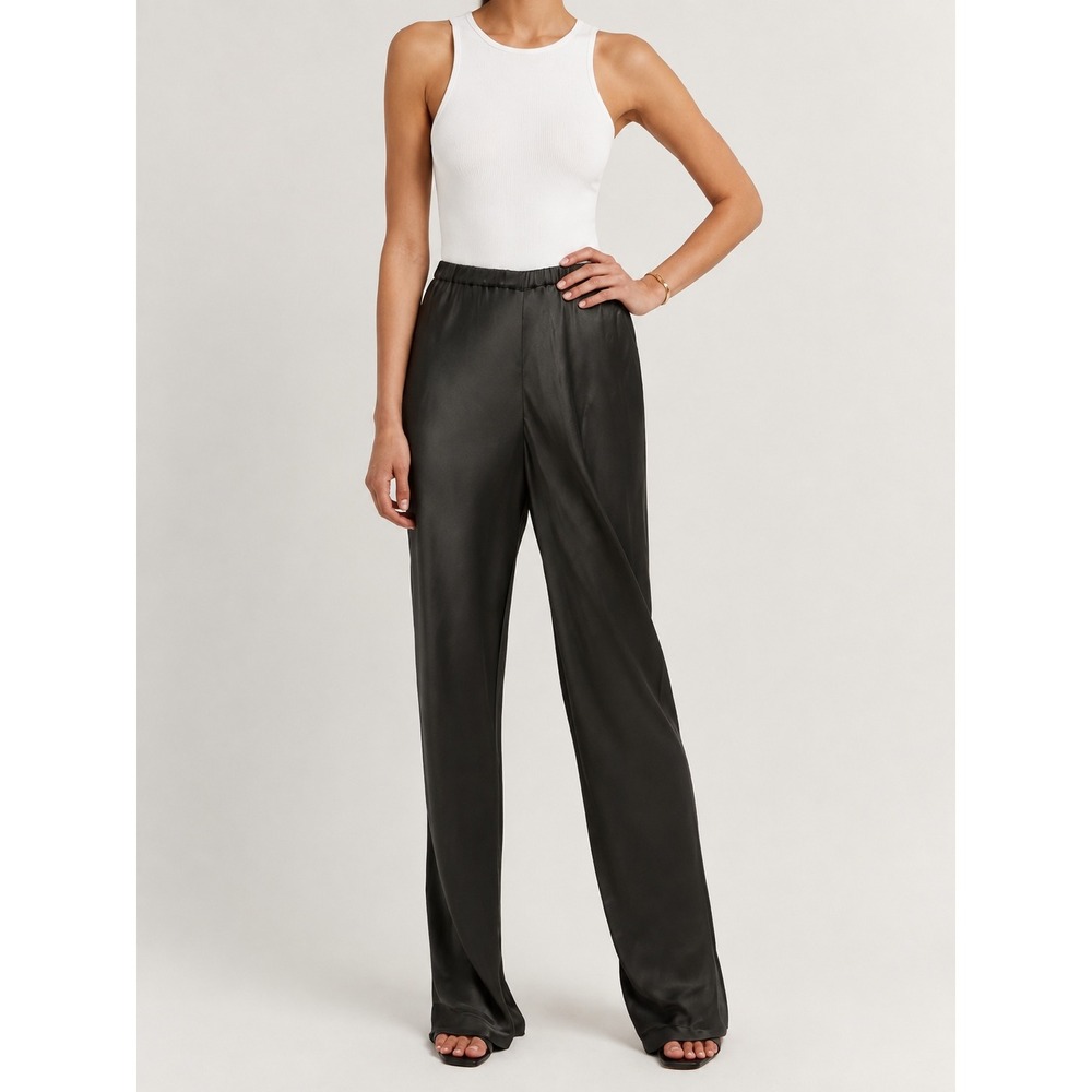 DISSH Simone Charcoal Slim Leg Pants Womens US 6 Viscose Rayon Pull On Office